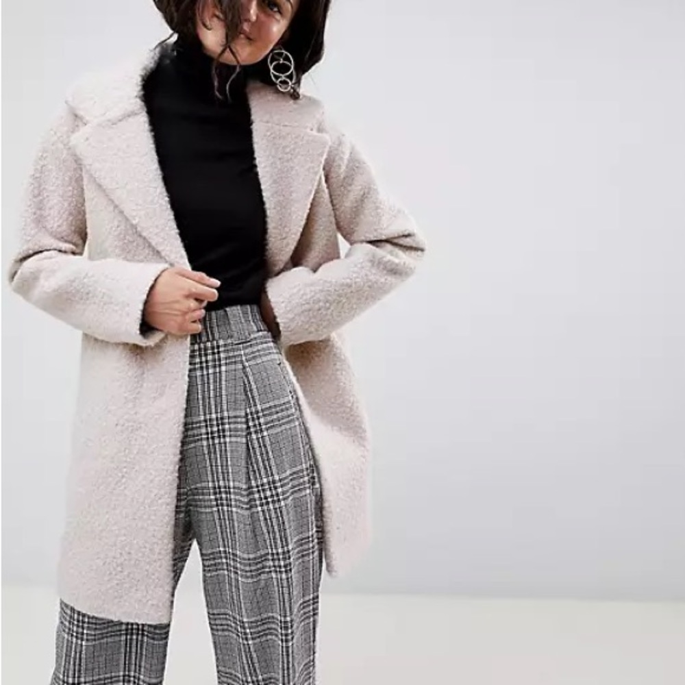 ASOS Design Cream Cocoon Coat